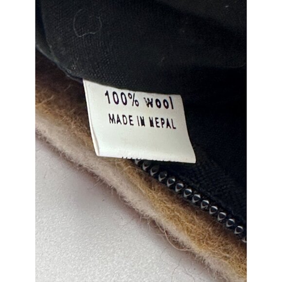 Handmade Wool Felt Crossbody Bag Colorful Spiral Design Leaf Accent Nepal - Picture 4 of 13